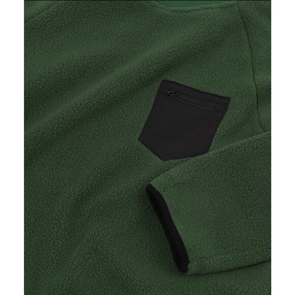 Paterson Cozy Pullover Dark Green Fleece Men's Sz S Engineered Lined Long Sleeve - Picture 5 of 14